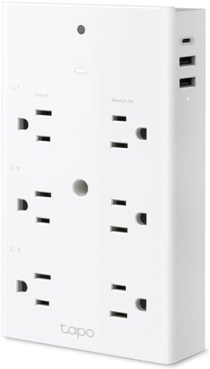 TP-Link Tapo Smart Plug Outlet Extender, Surge Protector, 18W Fast Charging, 3 Individual Smart Outlets, 1x USB-C & 2X USB-A, Smart Night Light,... TP-Link Tapo Smart Plug Outlet Extender, Surge Protector, 18W Fast Charging, 3 Individual Smart Outlets, 1x USB-C & 2X USB-A, Smart Night Light,...