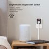 [UL Listed] DEWENWILS Grounded Single Port Power Adapter with On/Off Switch, 3 Prong Electrical Plug Outlet Switch, 15A Circuit Breaker, 280J Surge...