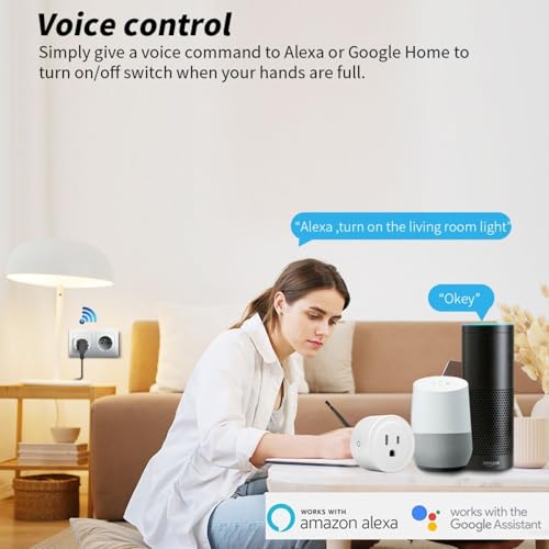 WiFi Smart Plug | Compatible with Alexa & Google Home | WiFi Outlet for Remote Control & Timer and Schedule Function | No Hub Required | Safety... WiFi Smart Plug | Compatible with Alexa & Google Home | WiFi Outlet for Remote Control & Timer and Schedule Function | No Hub Required | Safety...