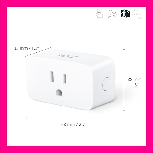 WiZ Smart Plug- Sunset to Sunrise Automation + Motion Detection + Control with Voice or App, Compatible with Alexa, Google Home, and HomeKit - WiFi...