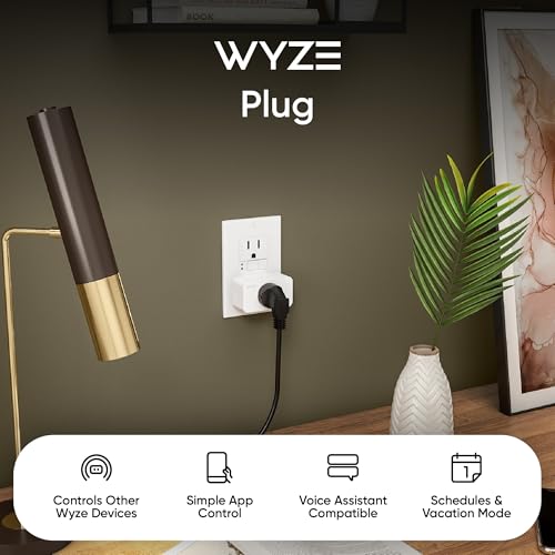 Wyze Plug, 2.4GHz WiFi Smart Plug, Works with Alexa, Google Assistant, IFTTT, No Hub Required, Two-Pack, White Wyze Plug, 2.4GHz WiFi Smart Plug, Works with Alexa, Google Assistant, IFTTT, No Hub Required, Two-Pack, White