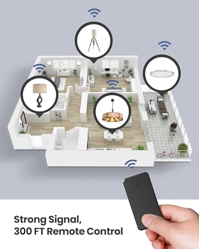Zoiinet Remote Control Outlet Plug Switch, Buckle Design & Removable Wireless Light Switch, 300 ft, 1500W On Off Power Switch for Household... Zoiinet Remote Control Outlet Plug Switch, Buckle Design & Removable Wireless Light Switch, 300 ft, 1500W On Off Power Switch for Household...